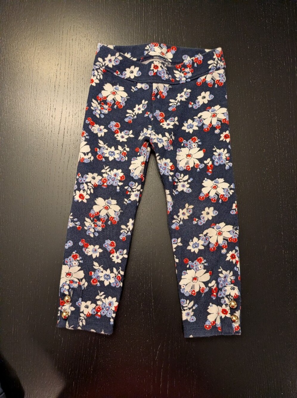 Janie and Jack Navy Floral Baby Top